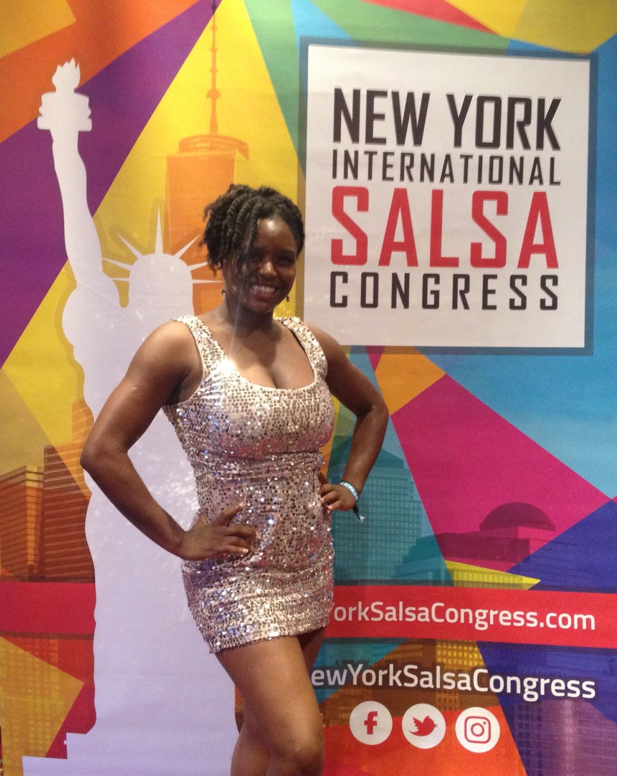 Denita Inez Dancing New York International Salsa Congress 2017