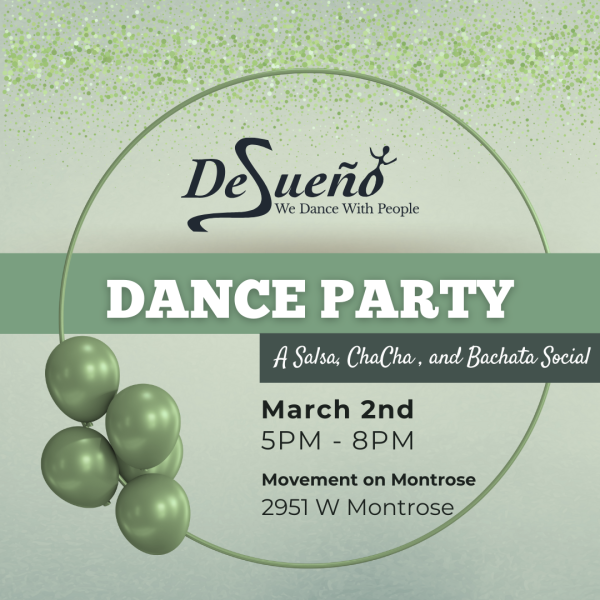 Desueno Dance Party is a Salsa, ChaCha, and Bachata Social