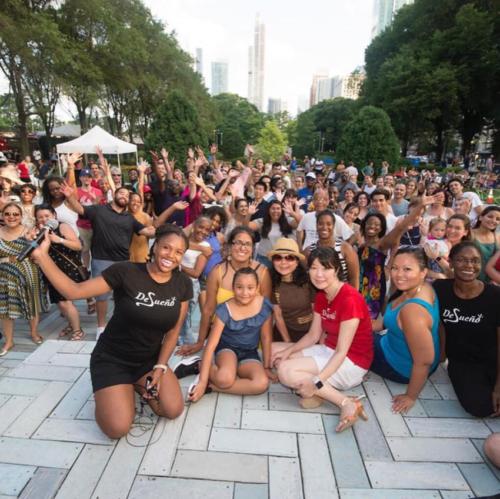 Desueño Dancers at large public outdoor event - Chicago SummerDance